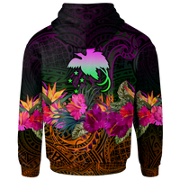 Papua New Guinea Custom Hoodie Summer Hibiscus - Polynesian Pride
