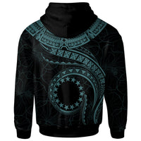 Cook Islands Polynesian Hoodie Waves (Turquoise) - Polynesian Pride