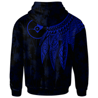 Yap Custom Hoodie Polynesian Wings (Blue) - Polynesian Pride