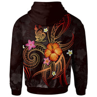 New Caledonia Polynesian Custom Zip up Hoodie Legend of New Caledonia (Red) - Polynesian Pride