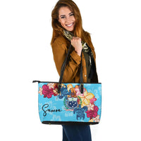 Samoa Leather Tote - Tropical Style - Polynesian Pride