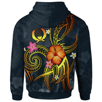Pohnpei Polynesian Zip up Hoodie Legend of Pohnpei (Blue) - Polynesian Pride