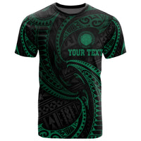 Northern Mariana Islands Polynesian Custom T Shirt Green Tribal Wave Unisex Green - Polynesian Pride