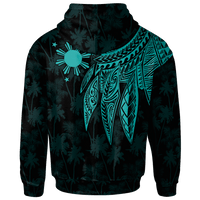 The Philippines Hoodie Polynesian Wings (TurQuoiSe) - Polynesian Pride