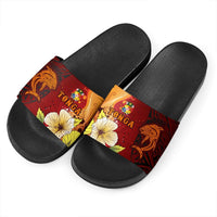 Tonga Slide Sandals - Tribal Tuna Fish - Polynesian Pride