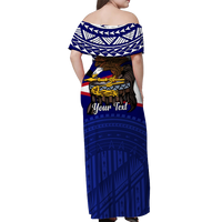 Custom American Samoa Independence Anniversary Pride Off Shoulder Long Dress - LT12 - Polynesian Pride