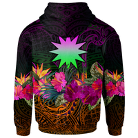 Nauru Custom Hoodie Summer Hibiscus - Polynesian Pride