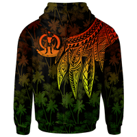 Vanuatu Zip up Hoodie Polynesian Wings (Reggae) - Polynesian Pride