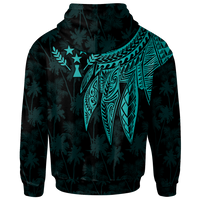 Kosrae Hoodie Polynesian Wings (Turquoise) - Polynesian Pride