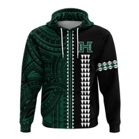 Hawaii Kakau Warrior Football Hoodie Rainbow LT12 - Polynesian Pride
