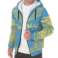 Tuvalu Sherpa Hoodie - Polynesian Chief Flag Version - Polynesian Pride