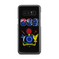 Cook Islands Phone Case - Coat of Arm Code Samsung Galaxy Note 8 One Size Black - Polynesian Pride