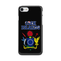 Cook Islands Phone Case - Coat of Arm Name iPhone 7 One Size Black - Polynesian Pride