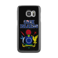 Cook Islands Phone Case - Coat of Arm Name Samsung Galaxy S6 Edge One Size Black - Polynesian Pride
