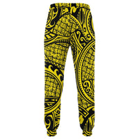 Polynesian Maori Lauhala Yellow Joggers - Polynesian Pride