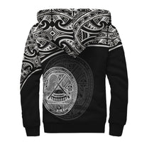 American Samoa Personalised Custom Polynesian Sherpa Hoodie - Curve Black - Polynesian Pride
