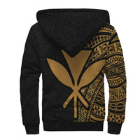 Polynesian Hawaii Personalised Custom Sherpa Hoodie - Line Gold - Polynesian Pride