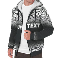 Fiji Polynesian Personalised Custom Sherpa Hoodie - Black Fog - Polynesian Pride