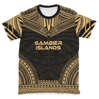 Gambier Islands T Shirt National Polynesian Chief Gold Version - Polynesian Pride