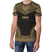 Northern Mariana Islands Unisex T Shirt C N M I Polynesian Chief Gold Version - Polynesian Pride