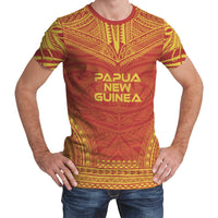 Papua New Guinea Unisex T Shirt Papua New Guinea Polynesian Chief Yellow Red Version Unisex Orange - Polynesian Pride
