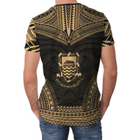 Tuvalu T Shirt Tuvaluan Polynesian Chief Gold Version - Polynesian Pride