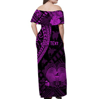 Custom Papua New Guinea Matching Dress and Hawaiian Shirt Raggiana Birds Of Paradise Purple LT13 - Polynesian Pride