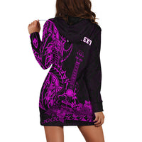 (Custom Personalised) Hawaii Polynesian Hoodie Dress Ukulele Purple LT13 - Polynesian Pride