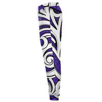 Polynesian Maori Ethnic Ornament Violet Joggers - Polynesian Pride
