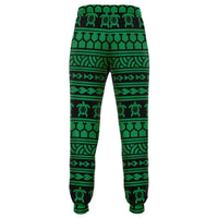 Polynesian Tattoo Tribal Green Joggers - Polynesian Pride