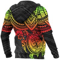 Polynesian Zip up Hoodie Polynesian Reggae Turtle - Polynesian Pride