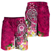 FSM Custom Personalised Men's Short - Turtle Plumeria (PINK) - Polynesian Pride