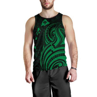 Kanaka Maoli Map Polynesian Tank Top Green - Polynesian Pride