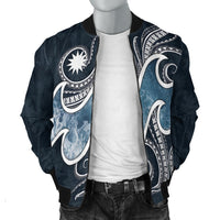 Nauru Polynesian Men's Bomber Jacket - Ocean Style - Polynesian Pride