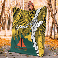 Papua New Guinea Jiwaka Province Polynesian Custom Personalised Blanket - Tribal Wave Tattoo - Polynesian Pride