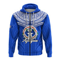 Custom Northern Mariana Islands Aguijan Zip Hoodie LT12 - Polynesian Pride