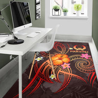 Pohnpei Polynesian Area Rug - Legend of Pohnpei (Red) - Polynesian Pride