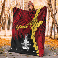 Papua New Guinea Madang Province Polynesian Custom Personalised Blanket - Tribal Wave Tattoo - Polynesian Pride