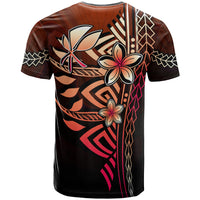 Hawaii Polynesian T Shirt Red Vintage Tribal Mountain - Polynesian Pride