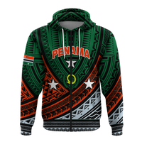 Custom Vanuatu Penama Province Tribal Pattern Hoodie LT12 - Polynesian Pride