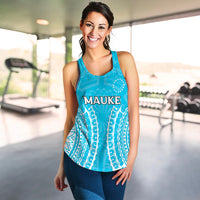 (Custom Personalised) Cook Islands Mauke Women Tank Top - Tribal Pattern - LT12 - Polynesian Pride