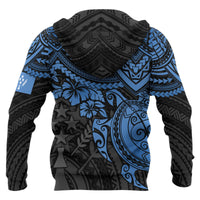 Kosrae Polynesian Hoodie Blue Turtle - Polynesian Pride