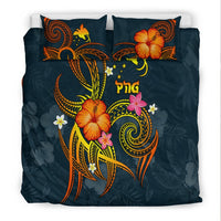 Papua New Guinea Polynesian Bedding Set - Legend of Papua New Guinea (Blue) - Polynesian Pride