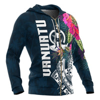 Vanuatu Polynesian Zip up Hoodie Summer Vibes - Polynesian Pride