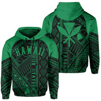 Hawaii Nei Hoodie Polynesian Green Unisex Blue - Polynesian Pride