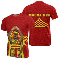King Mauna Kea Kauka T Shirt Red Unisex Red - Polynesian Pride