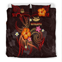 Vanuatu Polynesian Bedding Set - Legend of Vanuatu (Red) - Polynesian Pride