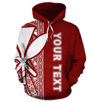 Polynesian Hawaii (Kanaka Maoli) Custom Hoodie Red Line - Polynesian Pride