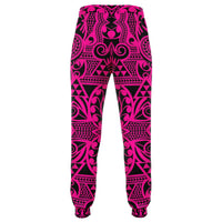 Polynesian Kakau Turtle Pink Joggers - Polynesian Pride