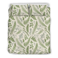 Hawaiian Tropical Leaves Green Pattern Polynesian Bedding Set Black - Polynesian Pride